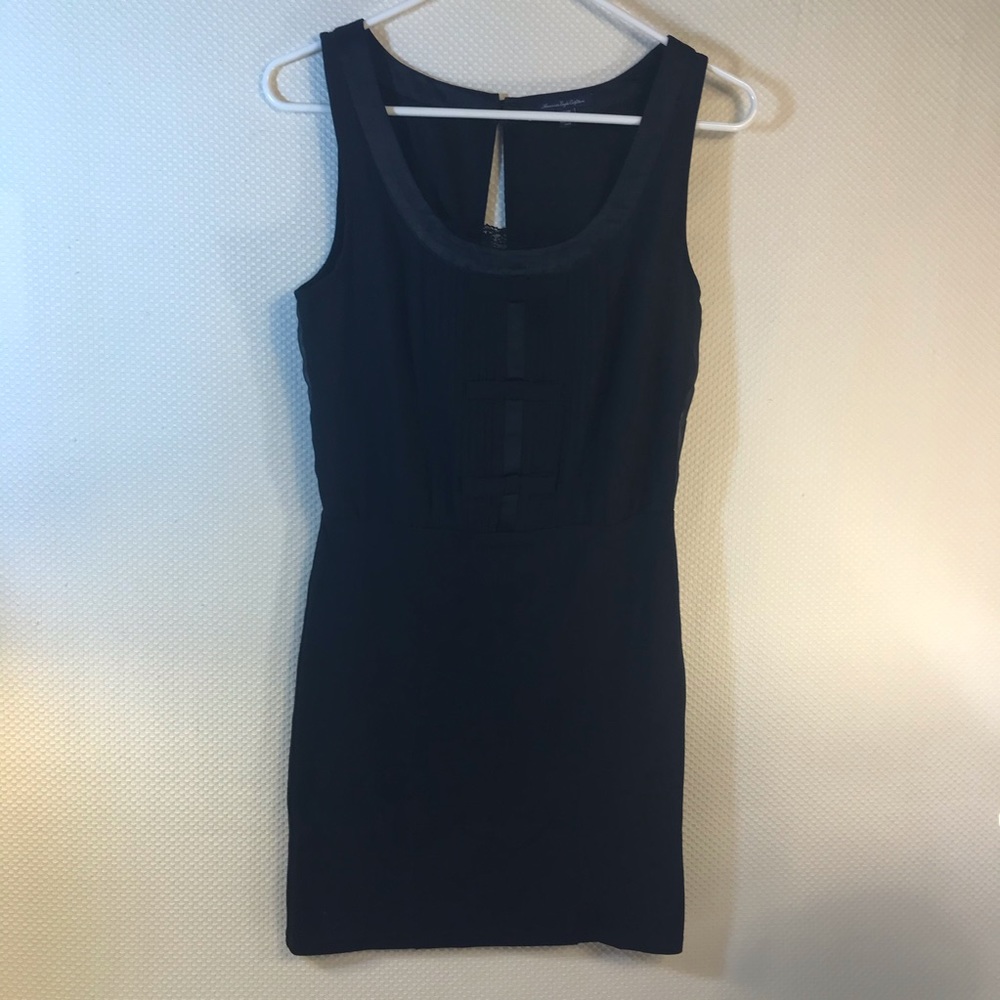American Eagle Black Tank Mini Dress Petite XS EUC - Picture 2 of 15